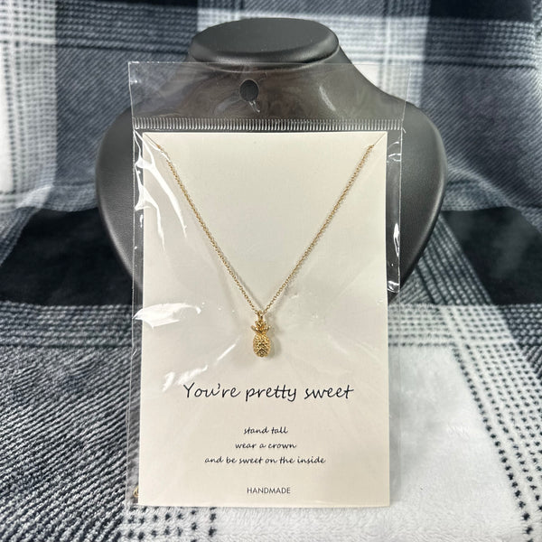 You're Pretty Sweet Necklace - Gold