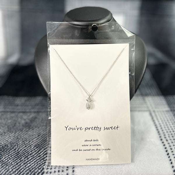 You're Pretty Sweet Necklace - Silver